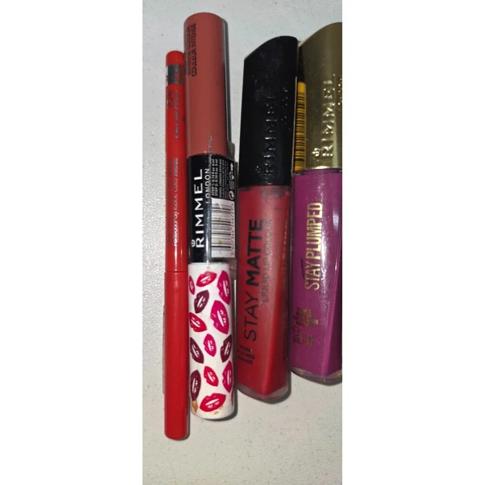 Lot of 5 Lipstick Liner Rimmel London Stay Matte Plumped Provocalips Pink NEW